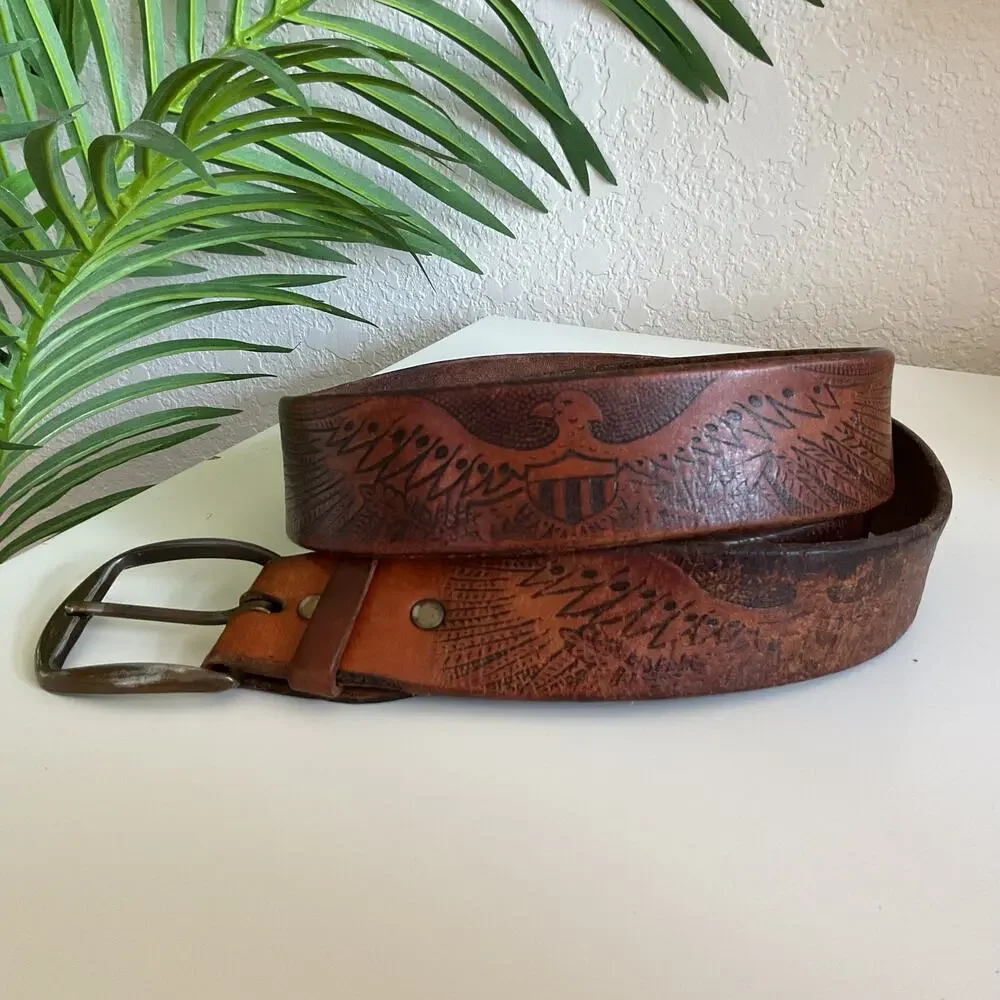 Mens Western Belt vintage lyntone
